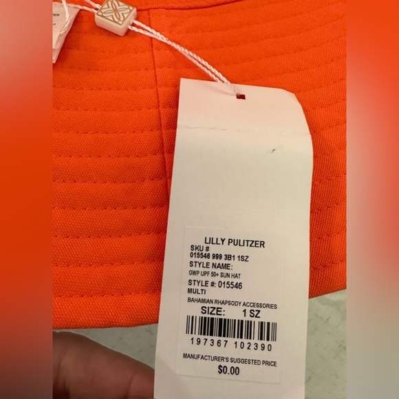 Lilly Pulitzer Floral Blue Pink Bucket Hat 🌴☀️ - Picture 4 of 8